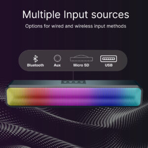 Laser RGB Bluetooth Gaming Soundbar Black