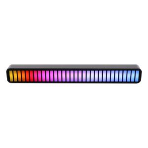 Car LED Light Built-in Microphone Multiple Light Modes Acrylic Wireless Car Ambient LED Light for Home - Black