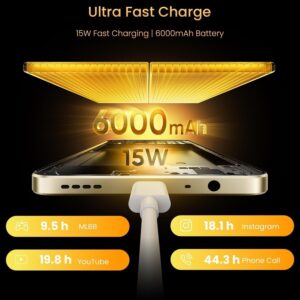 Realme Note 70T 4G Smartphone 4+256GB, Black, 6.75-inch screen, 90Hz Waterproof